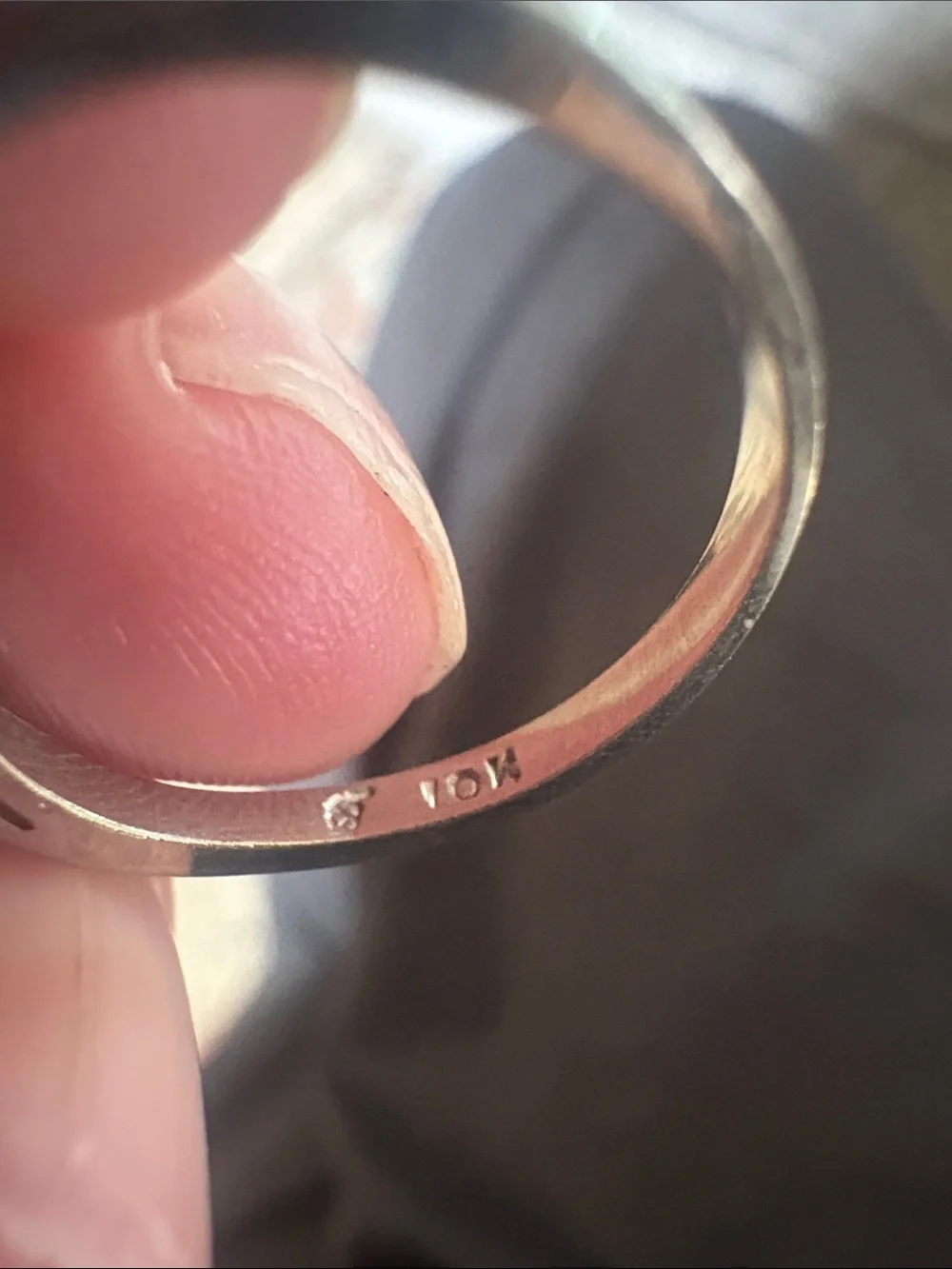Vintage Signed A&Z 10K White Gold Lab Ruby Cocktail Swirl Ring